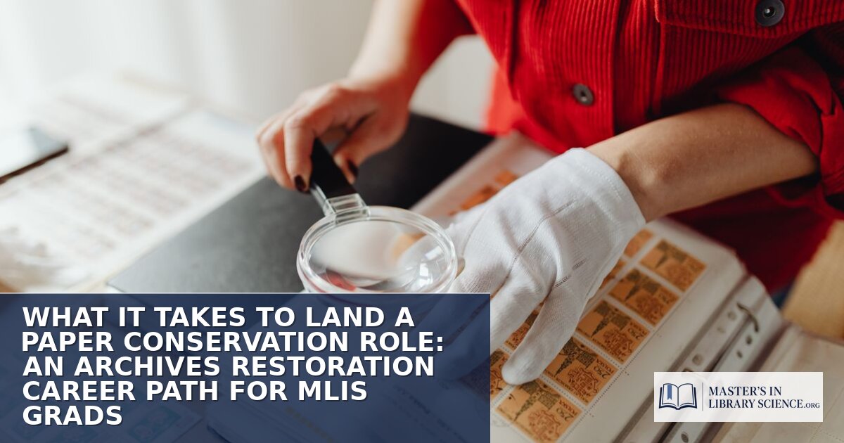 How to Become a Paper Conservator: An MLIS Career Path